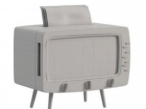 Vintage TV Tissue Box 3D Model