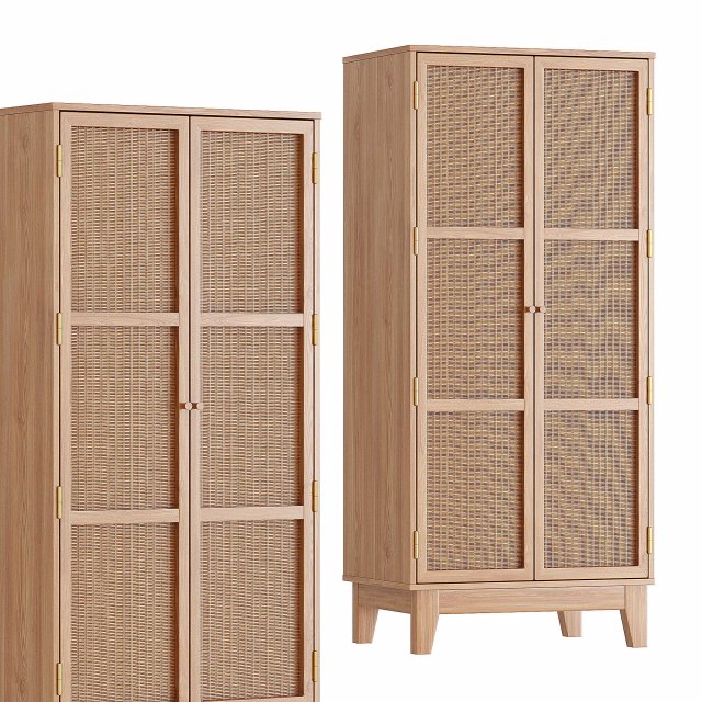 Double Wardrobe Bordeaux Modèle 3D .c4d .max .obj .3ds .fbx .stl .blend 