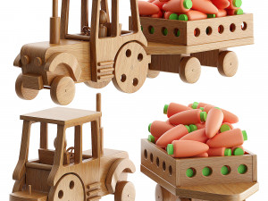 TRACTOR WITH TRAILER 3D Model