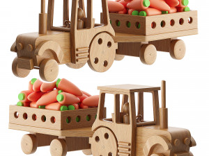 TRACTOR WITH TRAILER 3D Model