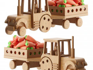 TRACTOR WITH TRAILER 3D Model