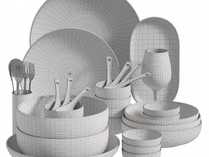 China tableware 3D Model