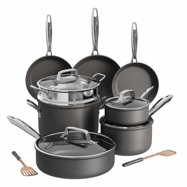 Cuisinart Hard Anodized 3D Модель .c4d .max .obj .3ds .fbx .stl .blend 