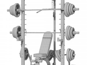 Smith machine power frame Modelo 3D