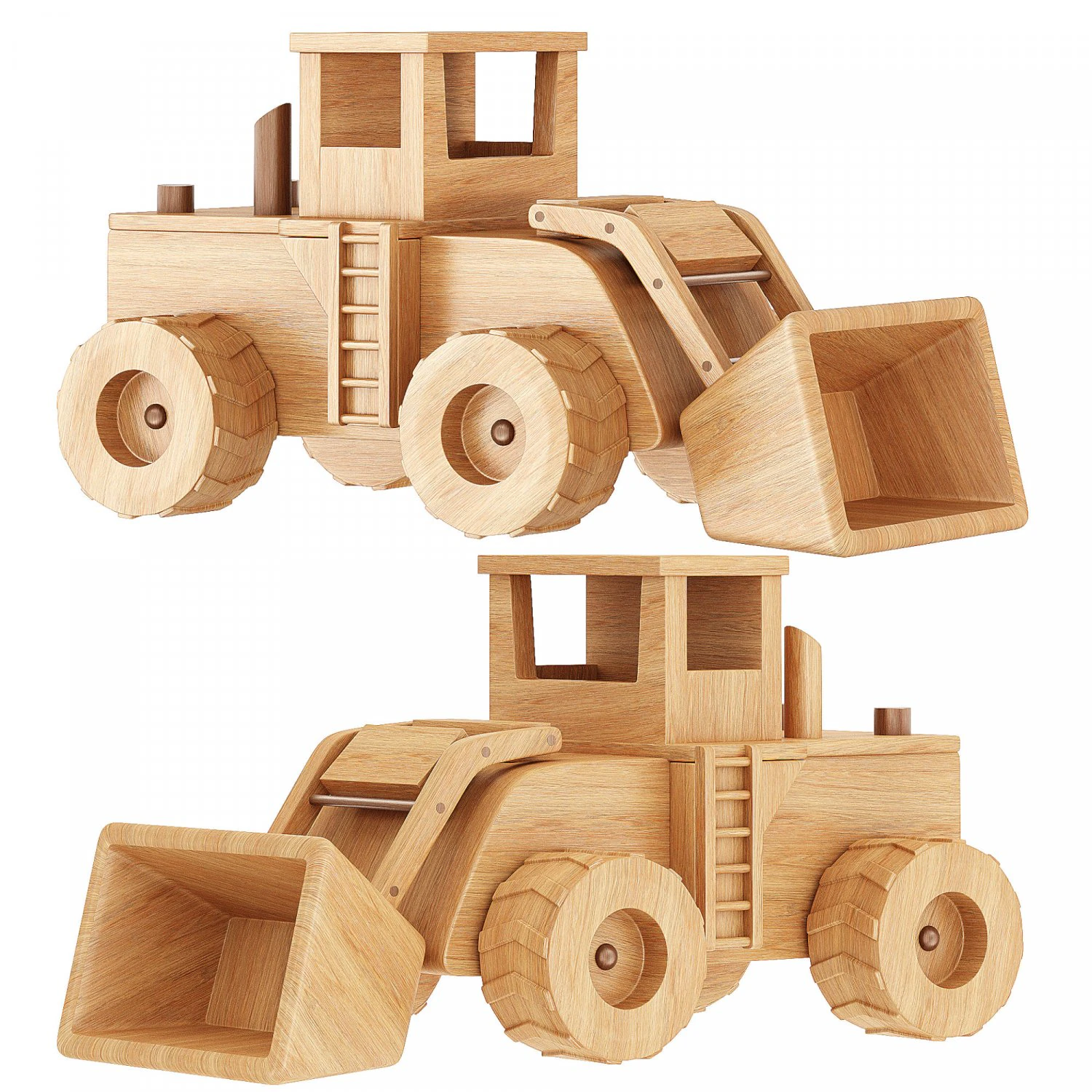 Wooden Toys 3D Model .c4d .max .obj .3ds .fbx .stl .blend 