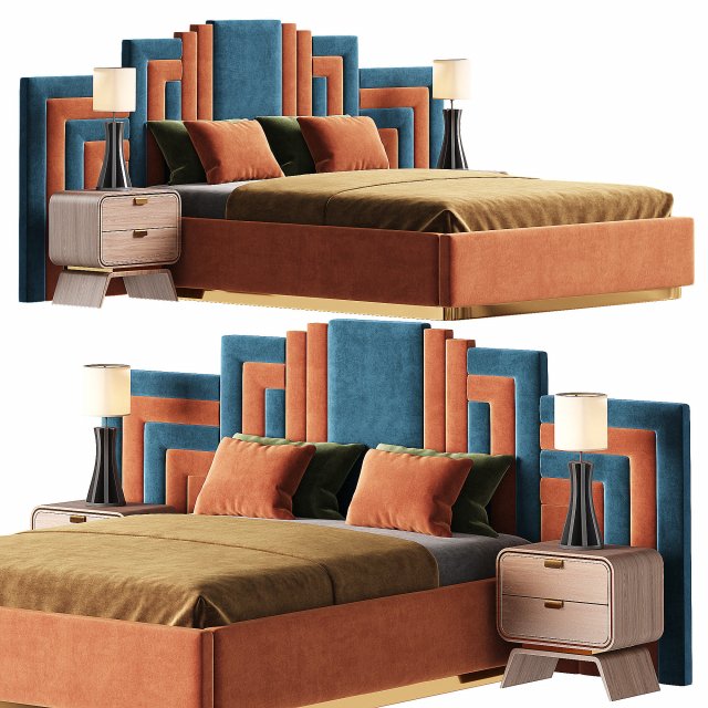 Italian bedroom DIAMONDS 1 REDECO 3Dモデル .c4d .max .obj .3ds .fbx .stl .blend 