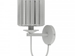 Gold ylindrical rystal all sconce 3D Model