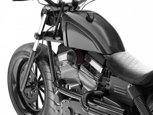 Harley Davidson Fat Bob Dyna Guerilla by Rough Crafts 3D Model