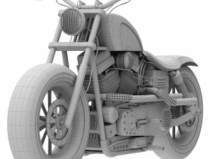 Harley Davidson Fat Bob Dyna Guerilla by Rough Crafts 3D Model