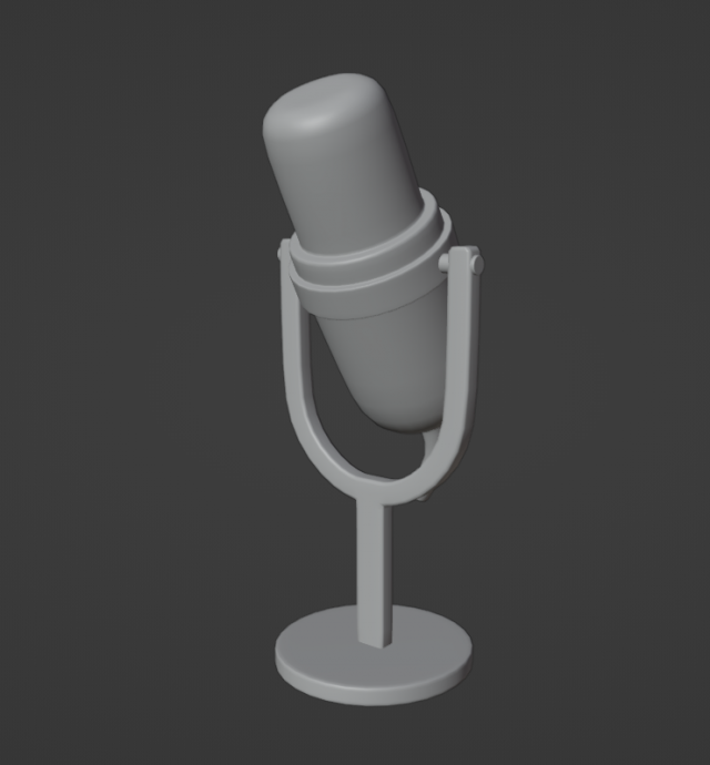 Microphone 3D 모델 .c4d .max .obj .3ds .fbx .stl .blend 
