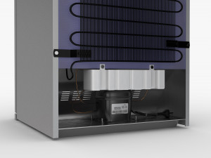 Stainless Steel Fridge 3D Model