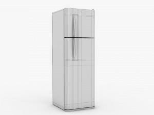 Stainless Steel Fridge 3D Model