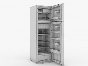 Stainless Steel Fridge 3D Model