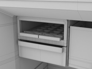 Stainless Steel Fridge 3D Model