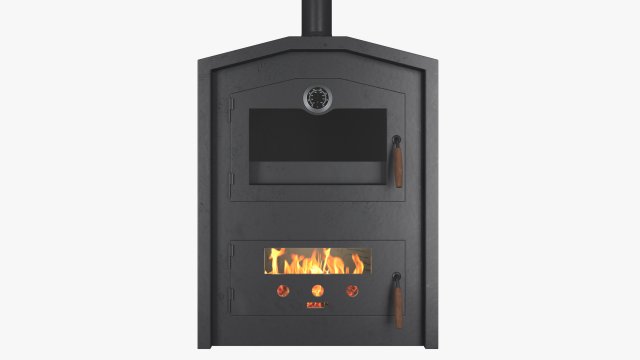 Wood Fired Outdoor Oven Model 3D .c4d .max .obj .3ds .fbx .stl .blend 