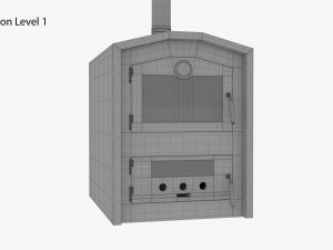 Wood Fired Outdoor Oven Model 3D