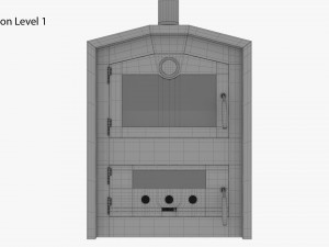 Wood Fired Outdoor Oven Model 3D
