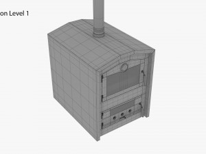 Wood Fired Outdoor Oven Model 3D