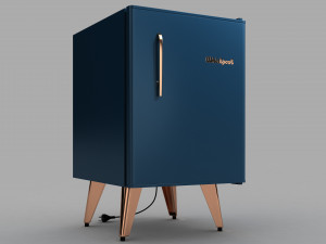 Retro Mini Fridge 3D Model