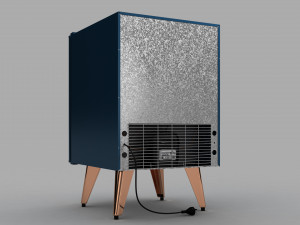 Retro Mini Fridge 3D Modell