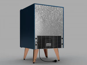 Retro Mini Fridge 3D Model