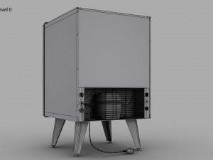 Retro Mini Fridge 3D Modell