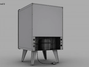 Retro Mini Fridge 3D Model