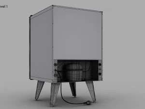 Retro Mini Fridge 3D Model