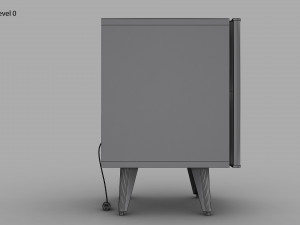 Retro Mini Fridge 3D Modell