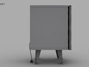 Retro Mini Fridge 3D Modell