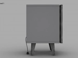 Retro Mini Fridge 3D Model