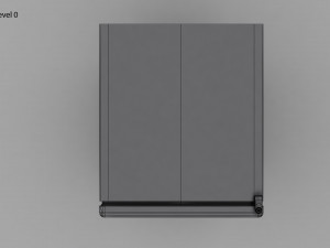 Retro Mini Fridge 3D Modell