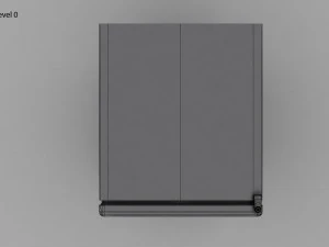 Retro Mini Fridge 3D Model