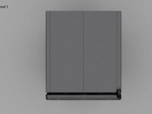 Retro Mini Fridge 3D Model