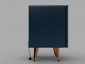 Retro Mini Fridge 3D Modell