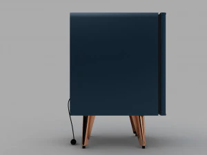 Retro Mini Fridge 3D Model