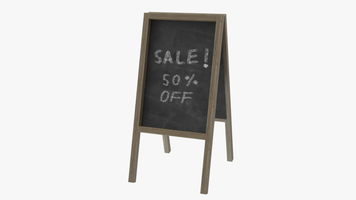 Advertising Chalkboard Mockup 3D Model .c4d .max .obj .3ds .fbx .stl .blend