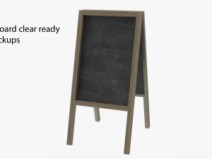 Advertising Chalkboard Mockup 3D Model