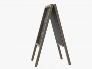 Advertising Chalkboard Mockup 3D Model