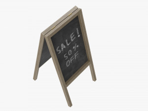 Advertising Chalkboard Mockup Modèle 3D