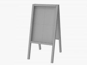 Advertising Chalkboard Mockup 3D Model