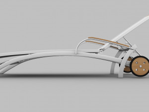 Steel Sun Lounger 3D Модель