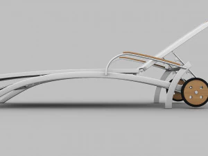 Steel Sun Lounger 3D Model