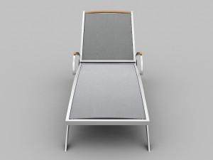 Steel Sun Lounger 3D Модель