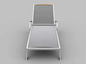 Steel Sun Lounger 3D Model