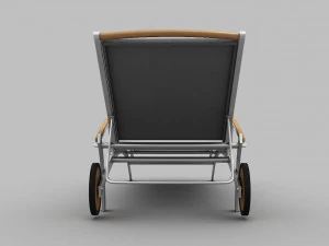 Steel Sun Lounger 3D Model