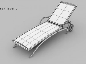 Steel Sun Lounger 3D Model