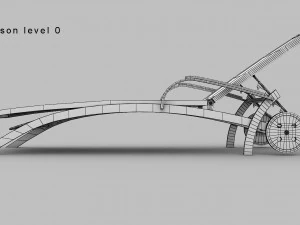 Steel Sun Lounger 3D Model