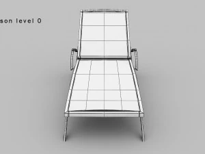 Steel Sun Lounger 3D Model