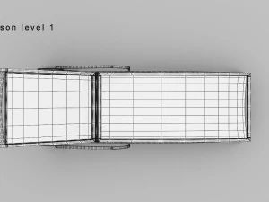 Steel Sun Lounger 3D Model